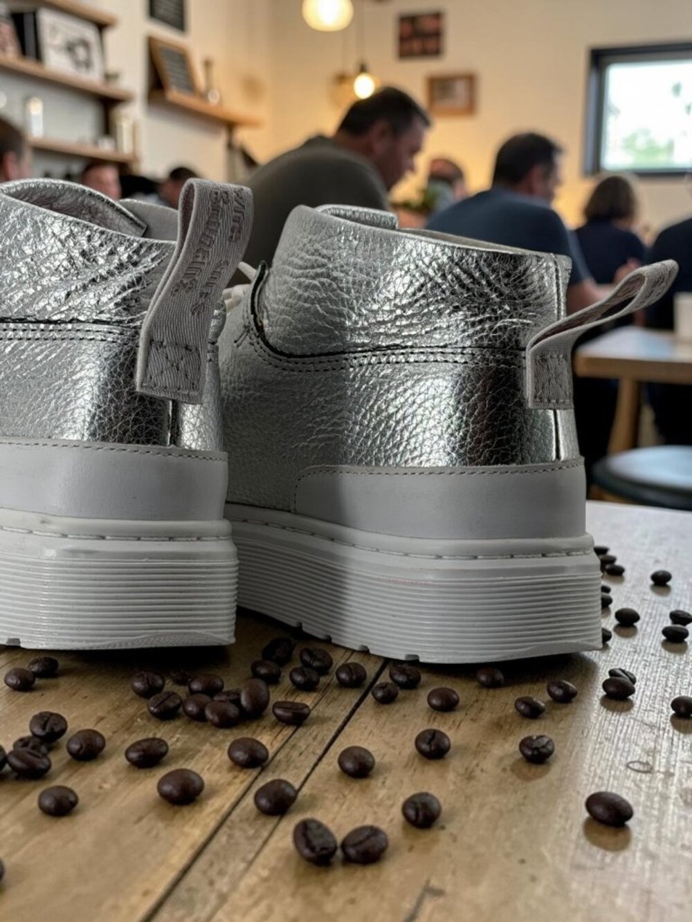 Dr. Martens Jemima Silver Metallic Loafer Sneaker 7 - Picture 5 of 6